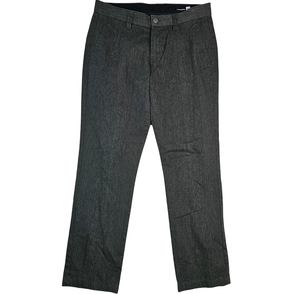 Volcom Frickin Modern Stretch Chino Pants Charcoal Heather Grey Mens 32